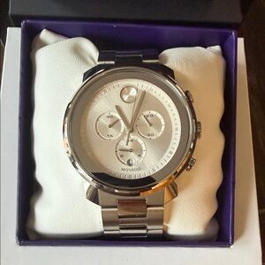 Movado Silver Chronograph Men's Watch